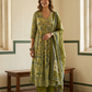 Muslin Lehriya Alia Cut Anarkali Suit Set