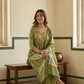 Muslin Lehriya Alia Cut Anarkali Suit Set
