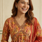 Muslin Lehriya Alia Cut Anarkali Suit Set
