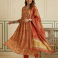 Muslin Lehriya Alia Cut Anarkali Suit Set
