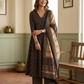 Ajrak Print Alia Cut Cotton Anarkali Suit Set