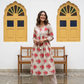 Floral Print Cotton Anarkali Suit Set