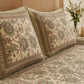 Hand Block Floral Cotton Bedsheet (Sage Green)