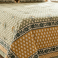 Olive & Mustard Butah Print Cotton Bedsheet Set