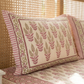 Pink Floral Butah Print Cotton Bedsheet Set