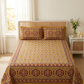 Mustard Traditional Print Cotton Bedsheet Set