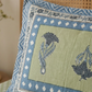Sage Green & Blue Floral Butah Cotton Bedsheet Set