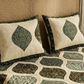 Green Patchwork Print Cotton Bedsheet Set