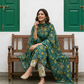 Pure Hand Block Printed Kurta Set (Green)