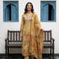 Golden Shimmer Silk Straight Kurta Set