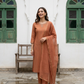 Orange Chanderi Straight Suit Set