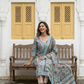 Pure Hand Block Printed Kurta Set (Light Blue)