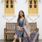 Pure Hand Block Printed Kurta Set (Blue)