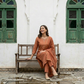 Orange Chanderi Straight Suit Set