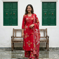 Floral Cotton Suit Set with Printed Dupatta
