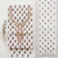 Thread Embroidered Cotton Block Printed Unstitched Suit Set