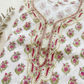 Thread Embroidered Cotton Block Printed Unstitched Suit Set