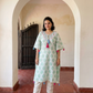 White Cotton Printed Kaftan