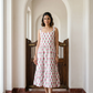 White Handblock Cotton Printed Dress