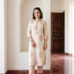 Off White Cotton Printed Kurta Set