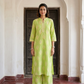 Green Cotton Printed Kurta Set