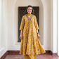 Floral V-neck Printed Cotton Straight Suit Set