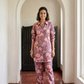 Purple Foral Muslin Co-ord Set