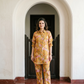 Yellow Floral Muslin Co-ord Set
