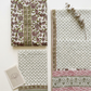 Embroidered Cotton Block Printed Unstitched Suit Set