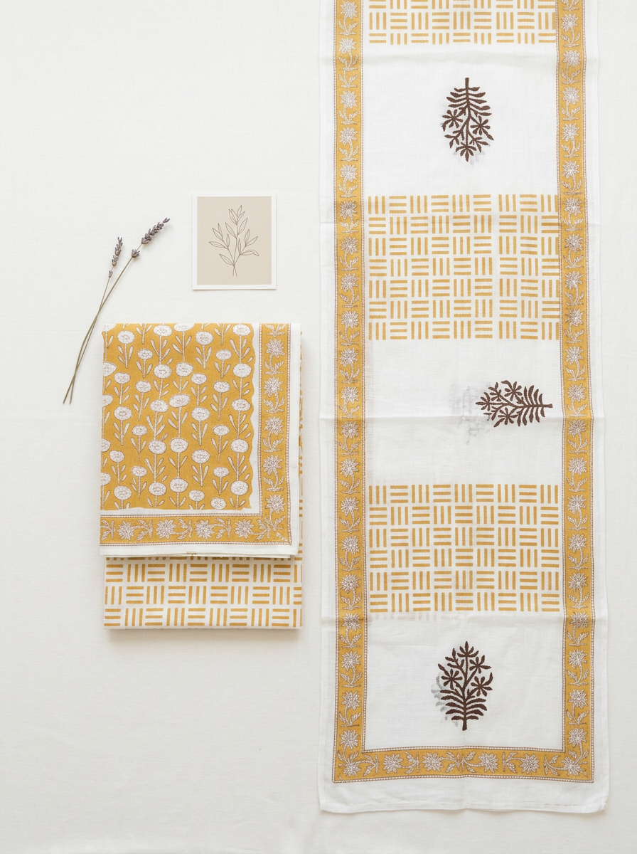 Cotton Block Printed Unstitched Suit Set