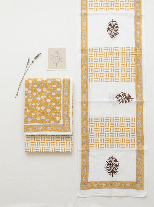 Cotton Block Printed Unstitched Suit Set