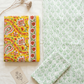Cotton Block Printed Chiffon Dupatta Unstitched Suit Set
