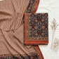 Cotton Block Printed Chiffon Dupatta Unstitched Suit Set