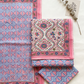 Cotton Block Printed Chiffon Dupatta Unstitched Suit Set