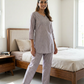 Grey Printed Cotton Loungewear