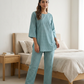 Pink/Teal blue Printed Cotton Co-ord Set/ Loungewear