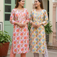 Printed Cotton Kurta Set (Set of 2 Colorways)