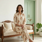 Beige Printed Muslin Co-ord Set
