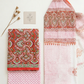 Cotton Block Printed Chiffon Dupatta Unstitched Suit Set