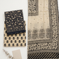 Cotton Block Printed Chiffon Dupatta Unstitched Suit Set