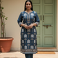 Cotton Linen Printed Kurta Set with Dupatta