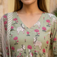Cotton Pichwai Block Printed Anarkali Kurta with Cotton Dupatta.