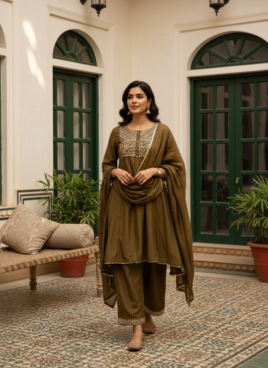 Mulchanderi 3-Piece Set with Lining
