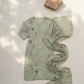 Mul Chanderi Floral Kurta Set with Delicate Embroidery (Mint Green)
